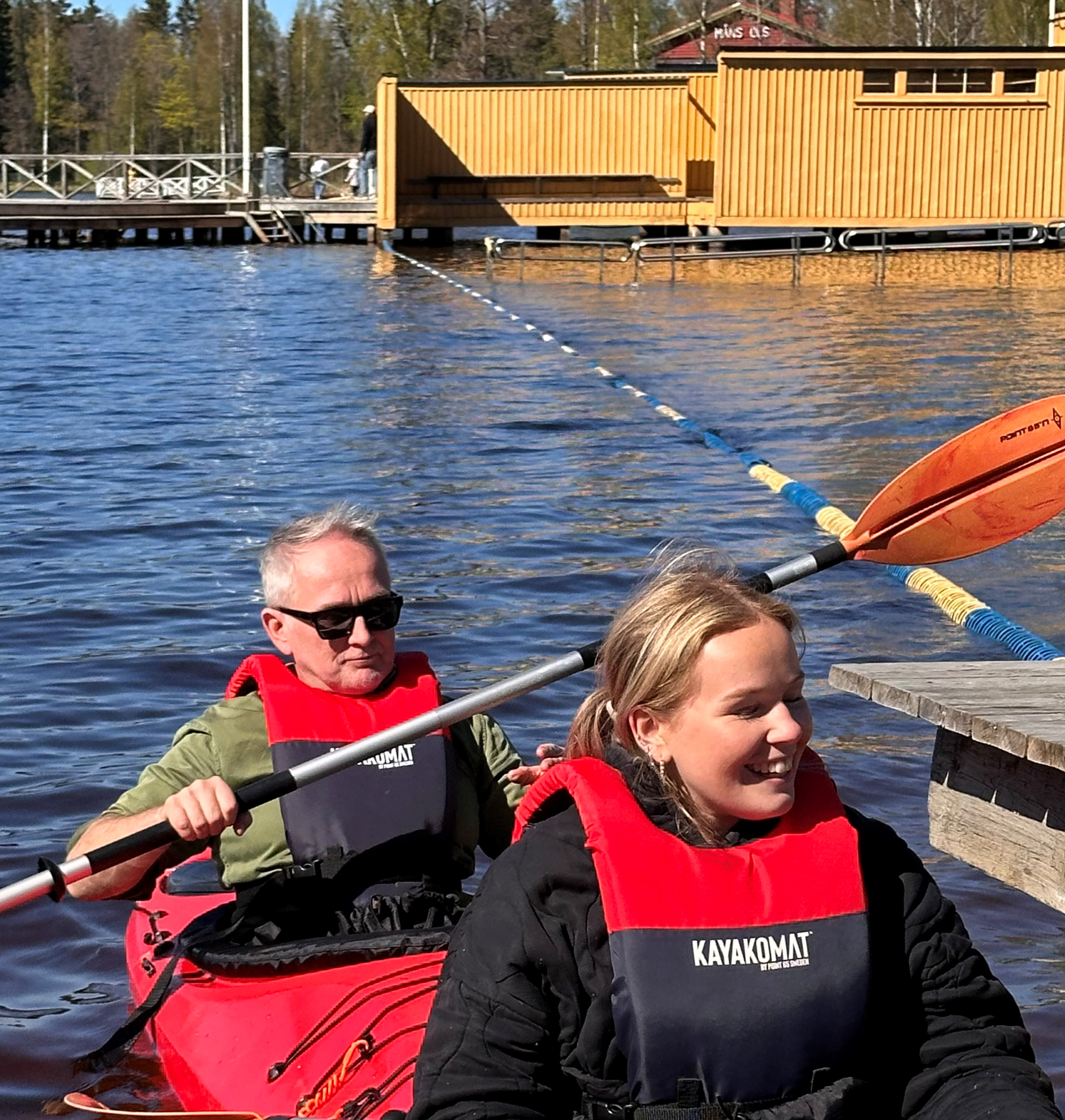 Paddla kajak i Långforsen i sommar