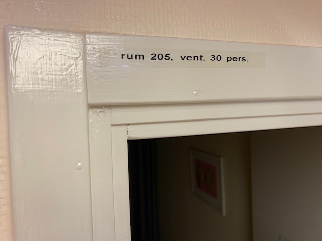 Exempel på märkning av rum